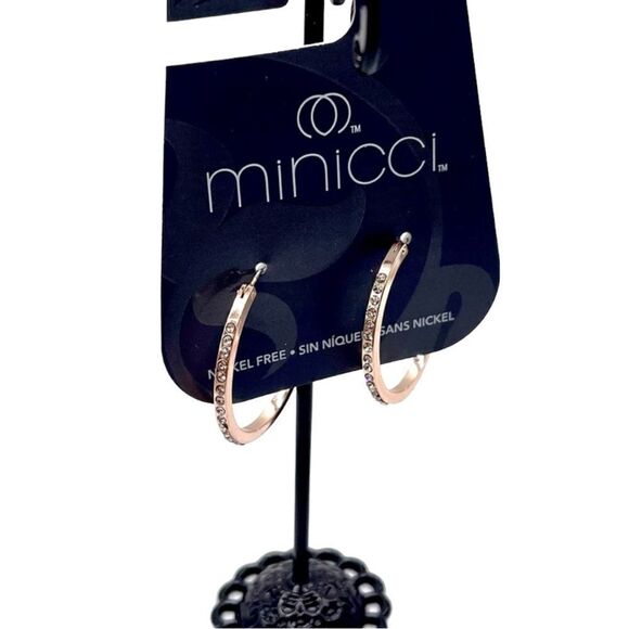 🌼🌼Minicci rose gold tone hoops. NWT🌼🌼 - Picture 1 of 4